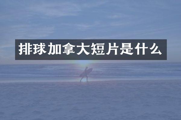 排球加拿大短片是什么