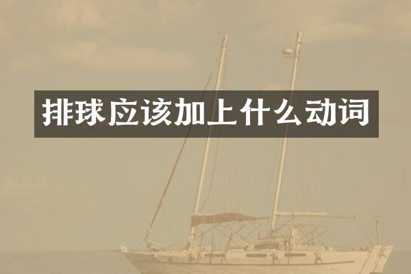 排球应该加上什么动词