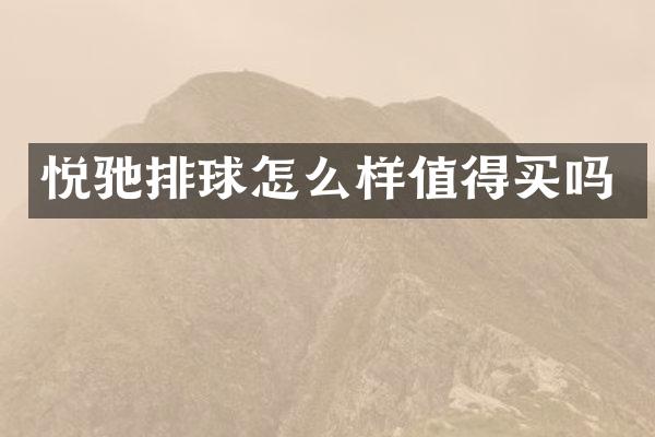 悦驰排球怎么样值得买吗