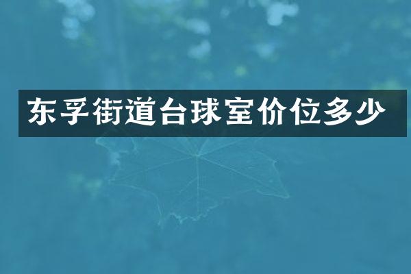 东孚街道台球室价位多少