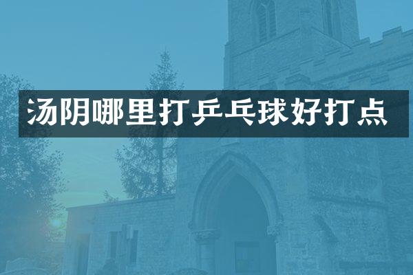 汤阴哪里打乒乓球好打点