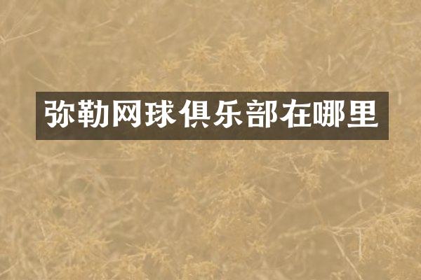 弥勒网球俱乐部在哪里
