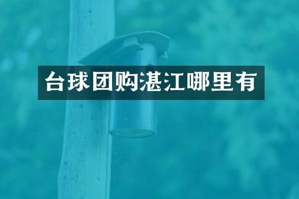 台球团购湛江哪里有
