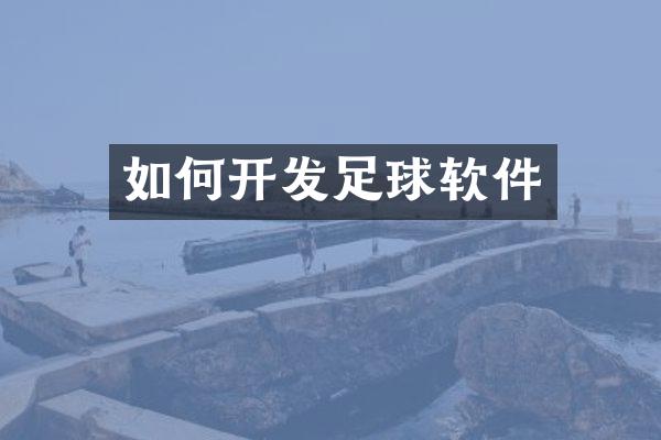 如何开发足球软件