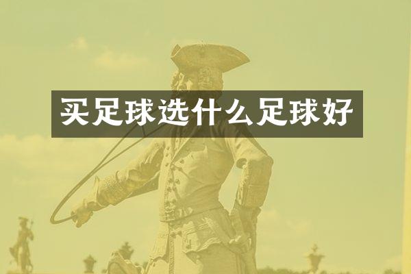 买足球选什么足球好