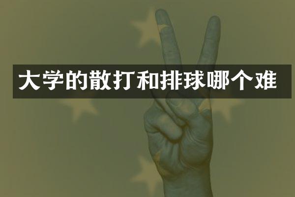 大学的散打和排球哪个难