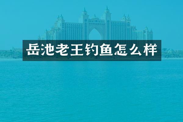 岳池老王钓鱼怎么样