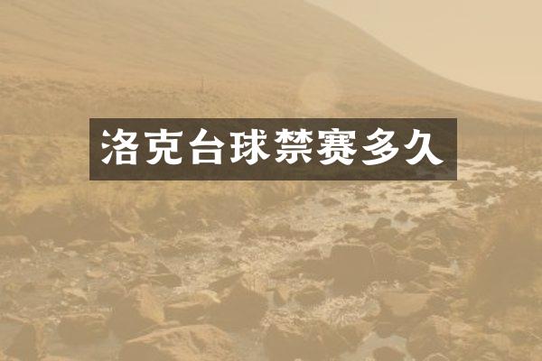 洛克台球禁赛多久