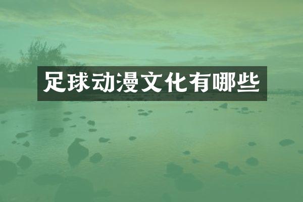 足球动漫文化有哪些