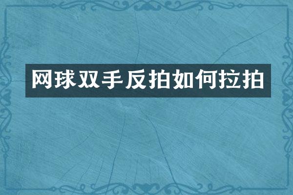 网球双手反拍如何拉拍