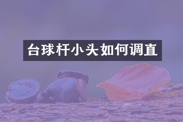 台球杆小头如何调直