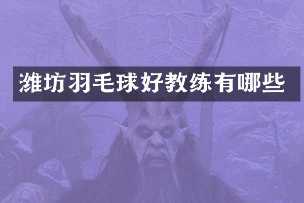 潍坊羽毛球好教练有哪些