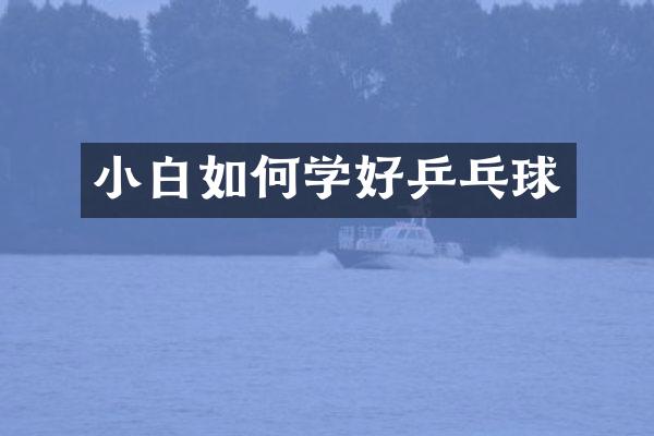小白如何学好乒乓球