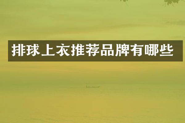 排球上衣推荐品牌有哪些