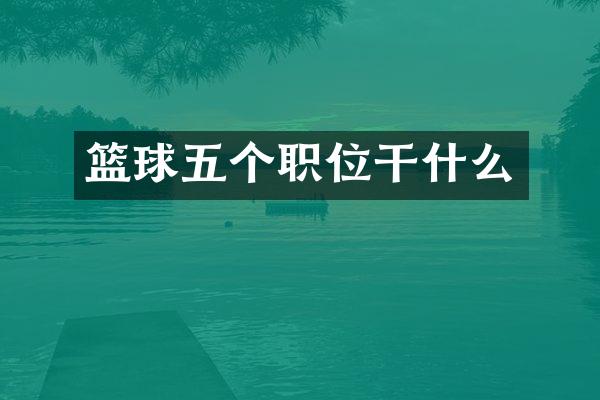 篮球五个职位干什么