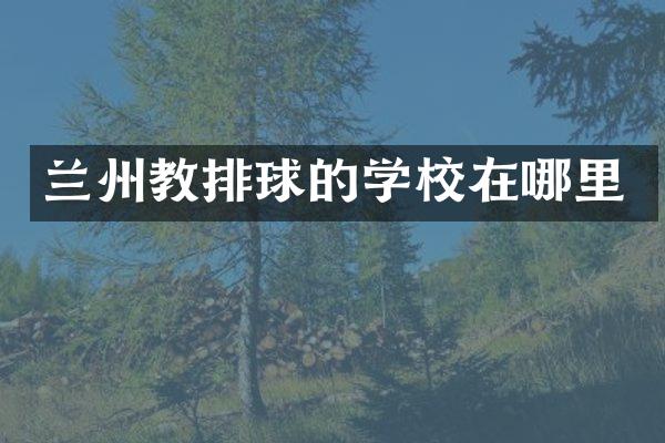 兰州教排球的学校在哪里