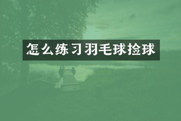 怎么练习羽毛球捡球