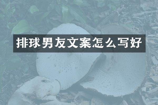 排球男友文案怎么写好