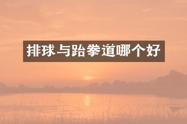 排球与跆拳道哪个好