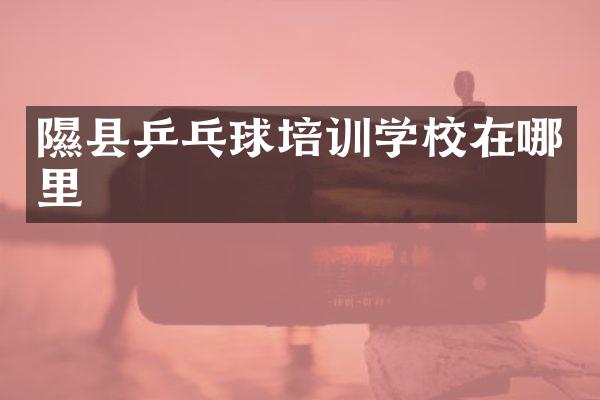 隰县乒乓球培训学校在哪里