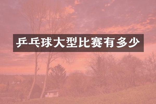 乒乓球大型比赛有多少