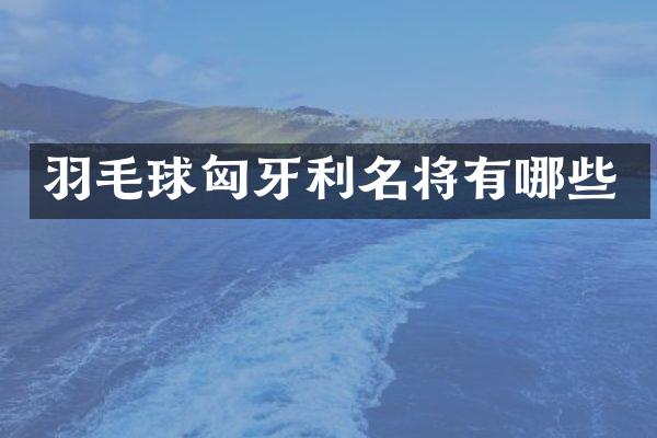羽毛球匈牙利名将有哪些