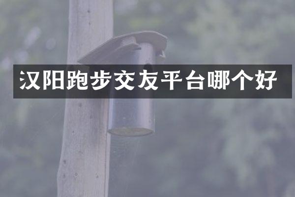 汉阳跑步交友平台哪个好