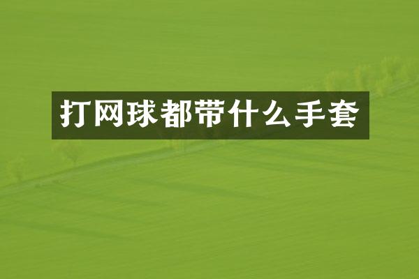 打网球都带什么手套