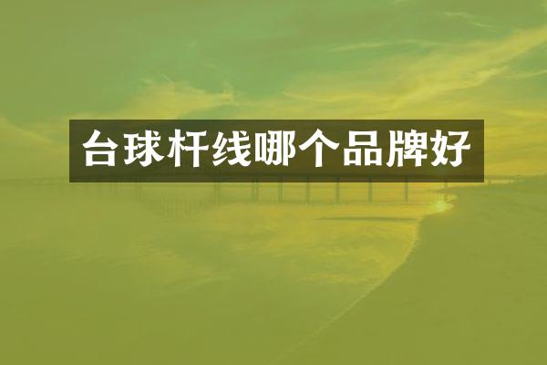 台球杆线哪个品牌好