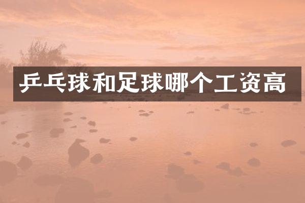 乒乓球和足球哪个工资高