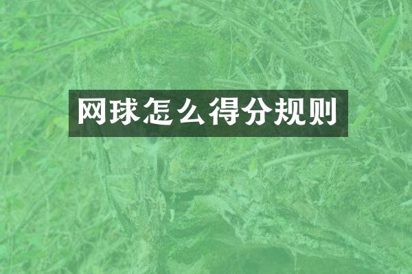 网球怎么得分规则