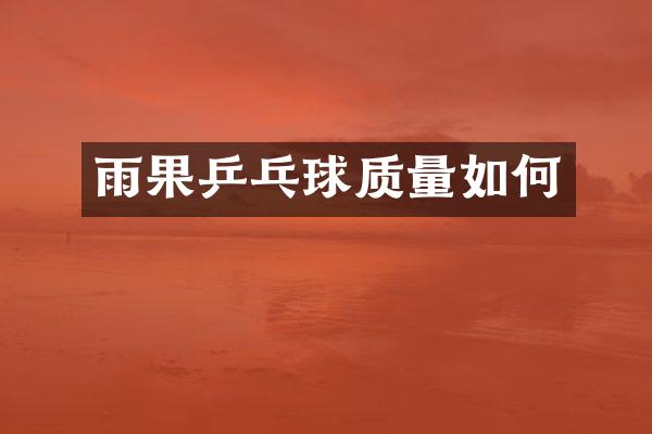 雨果乒乓球质量如何