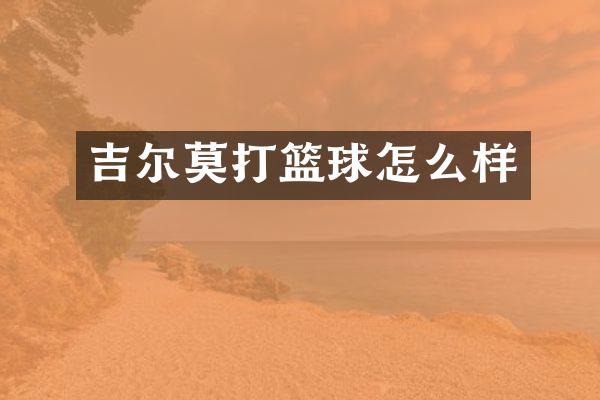 吉尔莫打篮球怎么样