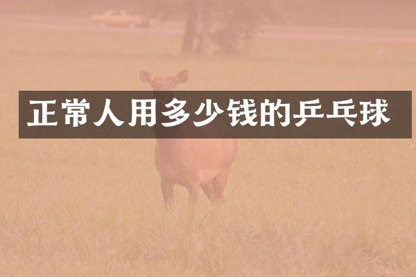 正常人用多少钱的乒乓球