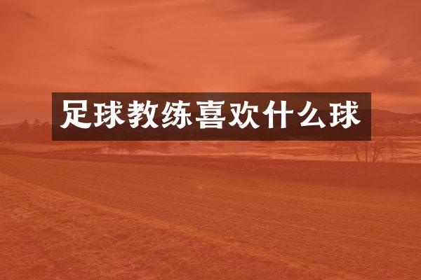 足球教练喜欢什么球