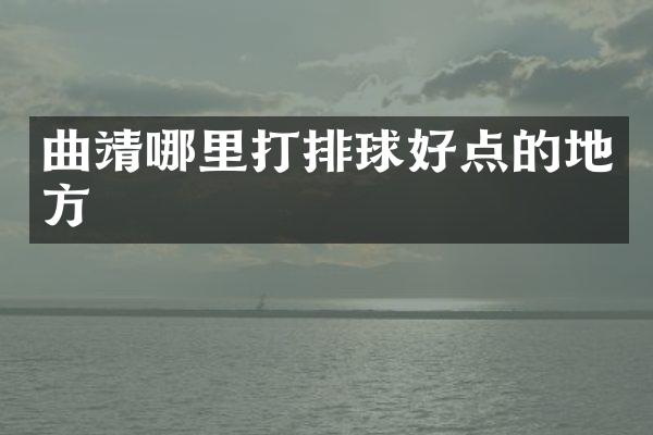 曲靖哪里打排球好点的地方