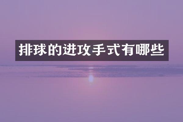 排球的进攻手式有哪些