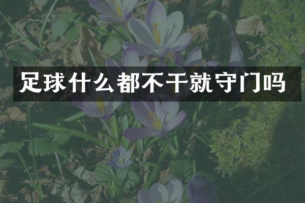 足球什么都不干就守门吗