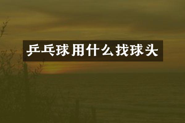 乒乓球用什么找球头