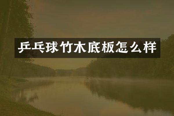 乒乓球竹木底板怎么样