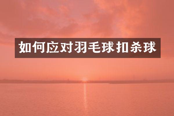 如何应对羽毛球扣杀球