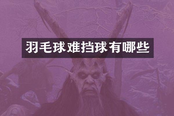 羽毛球难挡球有哪些