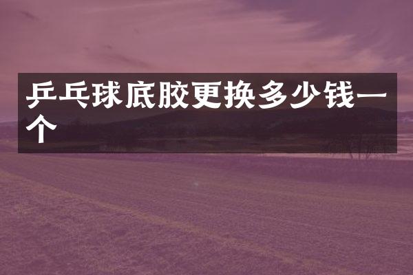 乒乓球底胶更换多少钱一个