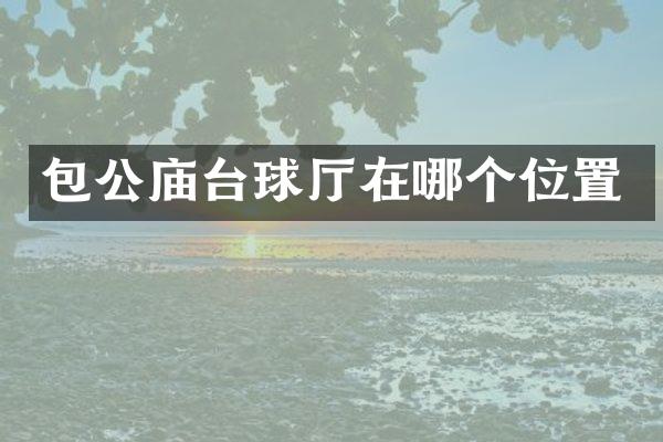 包公庙台球厅在哪个位置