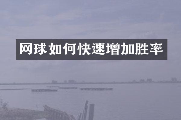 网球如何快速增加胜率