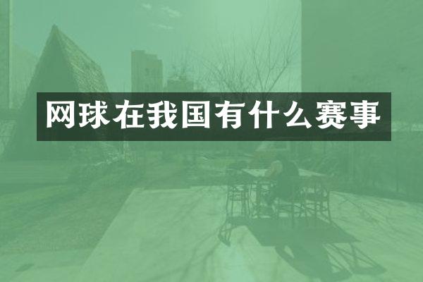网球在我国有什么赛事