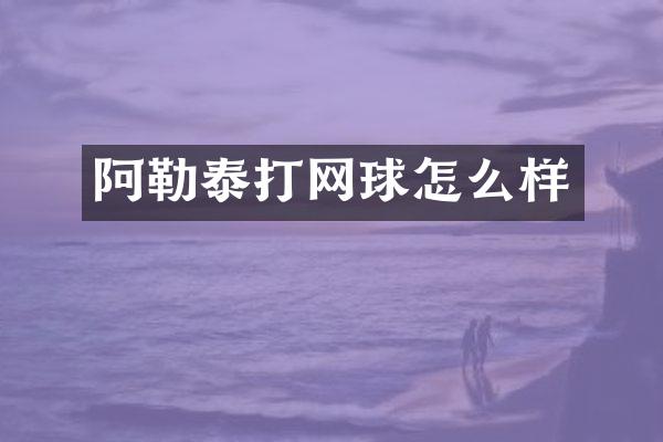 阿勒泰打网球怎么样