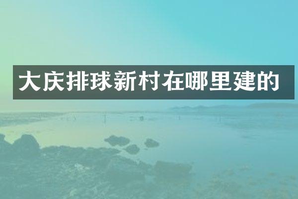 大庆排球新村在哪里建的