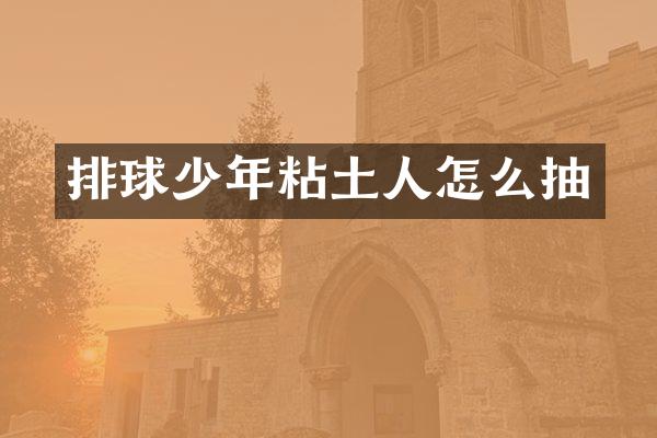 排球少年粘土人怎么抽
