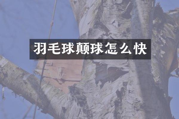 羽毛球颠球怎么快